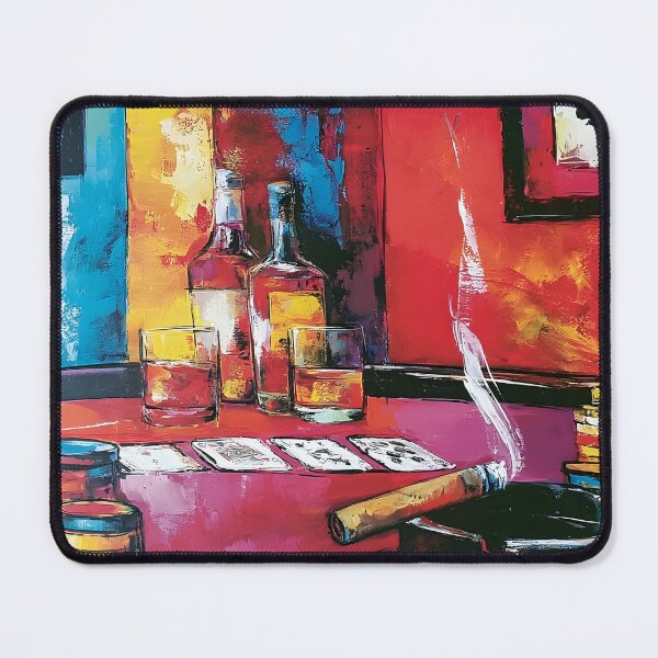 Item preview, Whiskey Smoke and Winning Hands - A Vibrant Poker Night Filled with Color Risk and Celebration designed and sold by OlfactoART Studio.
