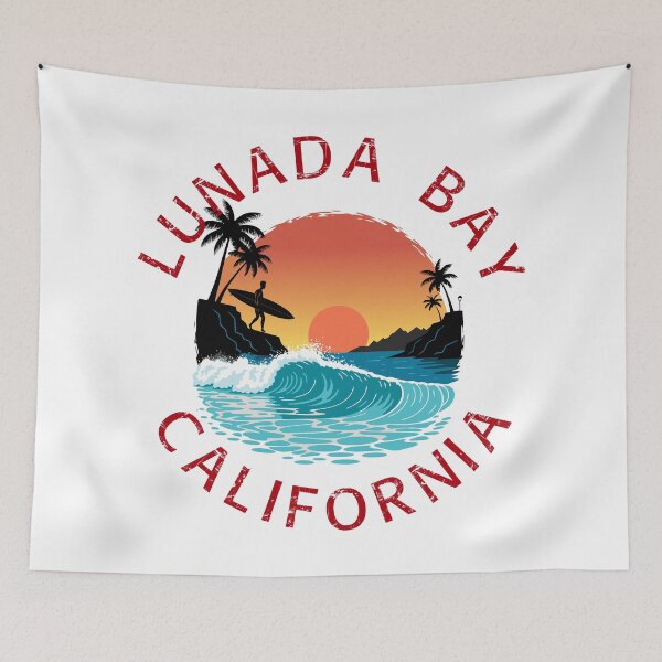 Item preview, Lunada Bay - California (with Red Lettering) designed and sold by VelvetRoom.