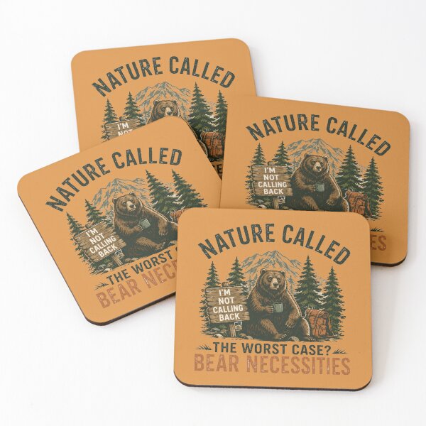 Item preview, Funny Bear Camping Sign Nature Called I'm Not Calling Back Wilderness Humor designed and sold by bosamji.