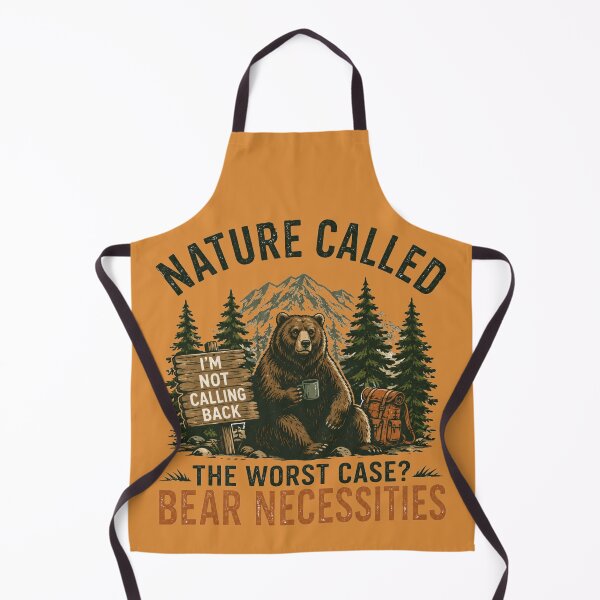 Item preview, Funny Bear Camping Sign Nature Called I'm Not Calling Back Wilderness Humor designed and sold by bosamji.