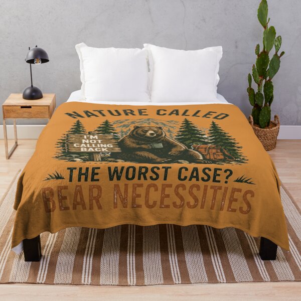 Item preview, Funny Bear Camping Sign Nature Called I'm Not Calling Back Wilderness Humor designed and sold by bosamji.