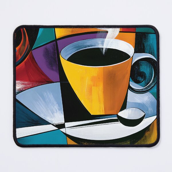 Item preview, Brewed in Bold Angles - Stylized Coffee Cup Alive with Abstract Geometry and Vibrant Modern Color designed and sold by OlfactoART Studio.