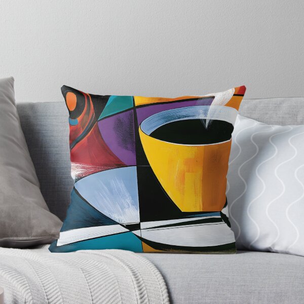 Item preview, Brewed in Bold Angles - Stylized Coffee Cup Alive with Abstract Geometry and Vibrant Modern Color designed and sold by OlfactoART Studio.