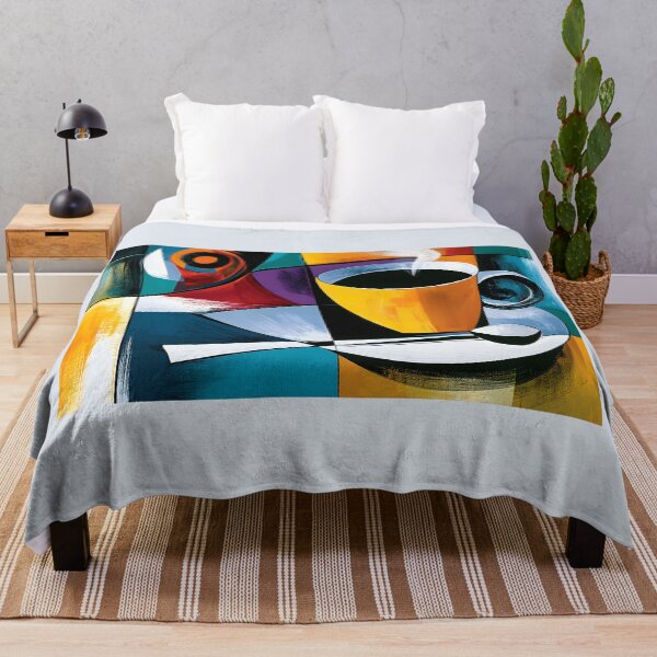 Item preview, Brewed in Bold Angles - Stylized Coffee Cup Alive with Abstract Geometry and Vibrant Modern Color designed and sold by OlfactoART Studio.
