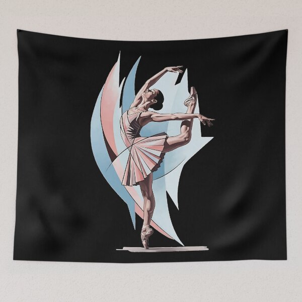 Item preview, Elegant Ballet Pink and Blue Dance Ballerina designed and sold by UrbanPrts.