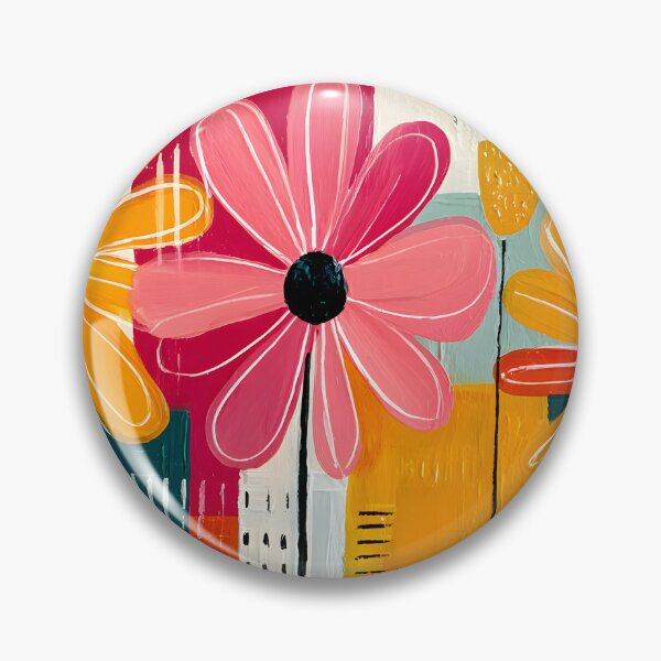 Item preview, Petals in Harmonious Fire - Three Vibrant Blooms Rising Through Geometry and Radiant Color Layers designed and sold by OlfactoART Studio.