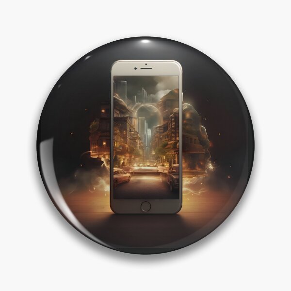 Item preview, Futuristic Smartphone Portal Cityscape designed and sold by Amr Siam.