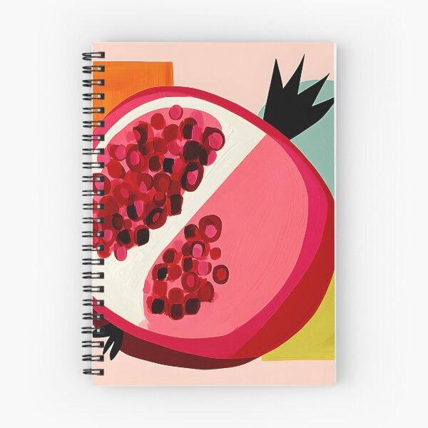 Item preview, Seeds of Crimson Abundance - Sliced Pomegranate Alive with Bold Geometry and Vibrant Modern Color designed and sold by OlfactoART Studio.