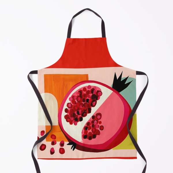 Item preview, Seeds of Crimson Abundance - Sliced Pomegranate Alive with Bold Geometry and Vibrant Modern Color designed and sold by OlfactoART Studio.