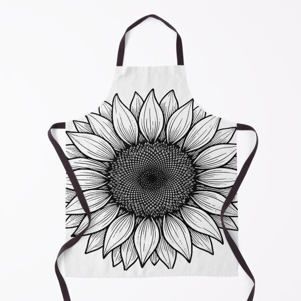 Item preview, Minimalist Sunflower Line Art Vintage Floral Illustration designed and sold by Taha Art Designs.