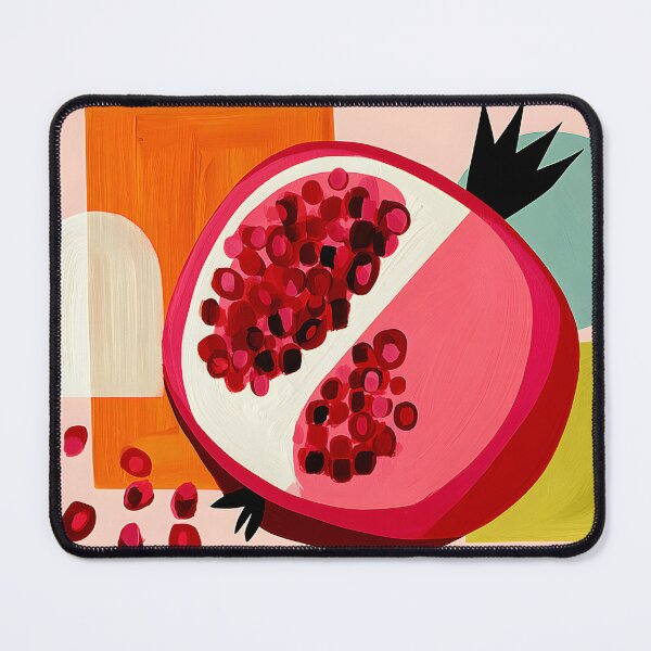 Item preview, Seeds of Crimson Abundance - Sliced Pomegranate Alive with Bold Geometry and Vibrant Modern Color designed and sold by OlfactoART Studio.