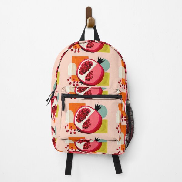 Item preview, Seeds of Crimson Abundance - Sliced Pomegranate Alive with Bold Geometry and Vibrant Modern Color designed and sold by OlfactoART Studio.