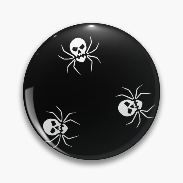 Item preview, Skull spiders on a black background designed and sold by Myriam Plante.