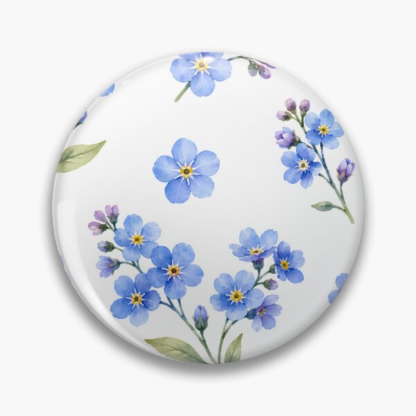 Item preview, Forget Me Not Watercolor Blue Flowers | Delicate Botanical Floral Art designed and sold by PnrArtDesign.