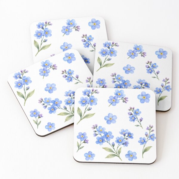 Item preview, Forget Me Not Watercolor Blue Flowers | Delicate Botanical Floral Art designed and sold by PnrArtDesign.