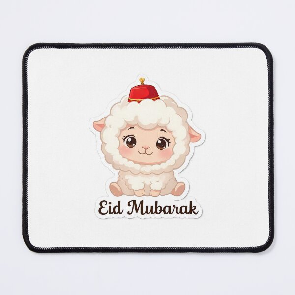 Item preview, Adorable Sheep Sticker Eid Mubarak designed and sold by idolfrd.