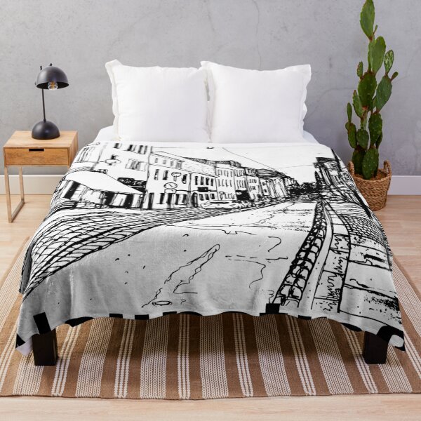 Item preview, Alaunstraße Dresden Neustadt – Black and white ink urban sketch with lettering designed and sold by UMA Urban Sketch.