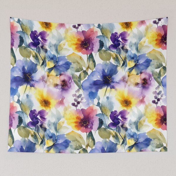 Item preview, Vibrant Watercolor Floral Seamless Pattern designed and sold by zenjiinspired.