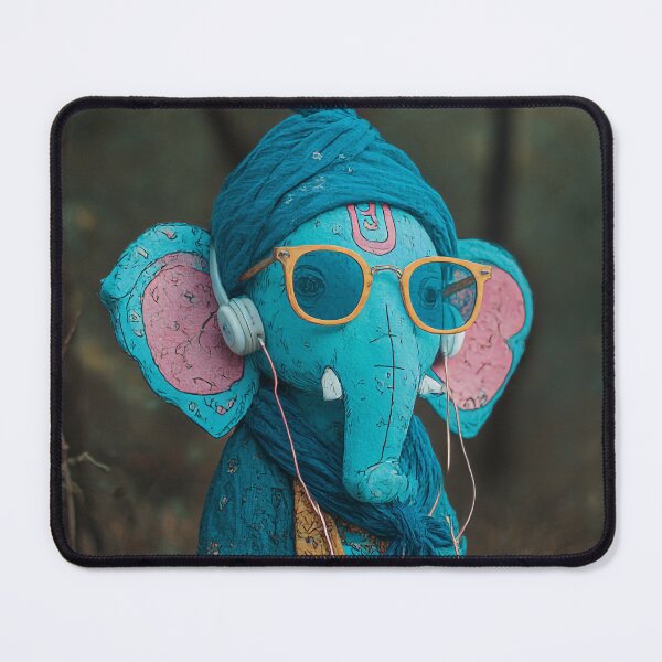 Item preview, Contemporary Ganesha with Yellow Glasses and Headphones Streetwear Art designed and sold by PANNARUK THAILAND.