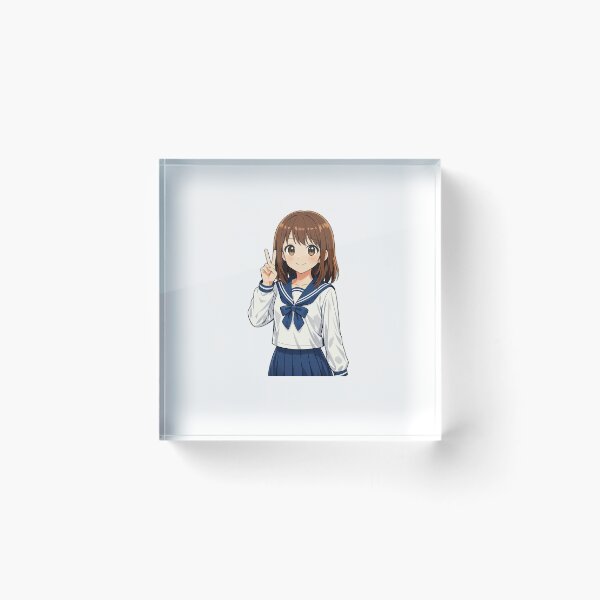 Item preview, Peace Sign Anime School Girl designed and sold by Subina.