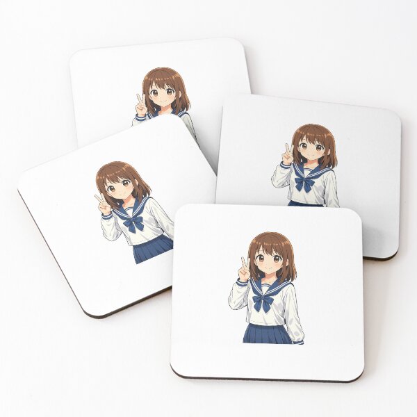 Item preview, Peace Sign Anime School Girl designed and sold by Subina.
