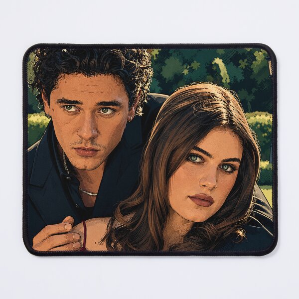 Item preview, Hannah (Ella Bright) and Garrett (Belmont Cameli) from Off Campus (fan art) designed and sold by PopCultureAndStuff.