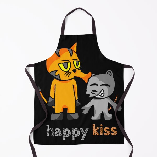 Item preview, Happy Kiss Cute Orange Tabby and Grey Cat Cartoon designed and sold by baresddeidago.