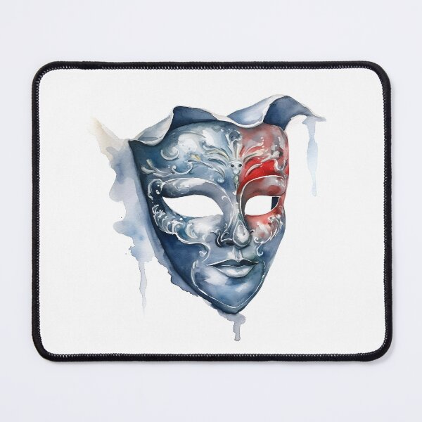 Item preview, Venetian Mask Elegant Watercolor Design designed and sold by Amr Siam.