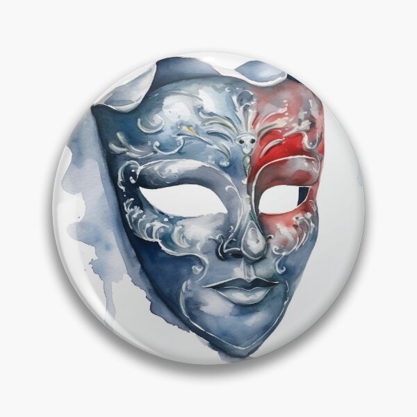 Item preview, Venetian Mask Elegant Watercolor Design designed and sold by Amr Siam.