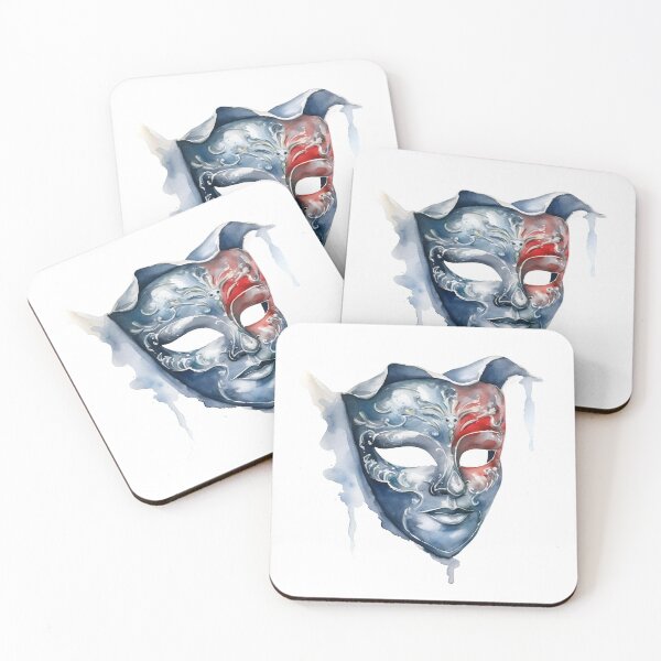 Item preview, Venetian Mask Elegant Watercolor Design designed and sold by Amr Siam.