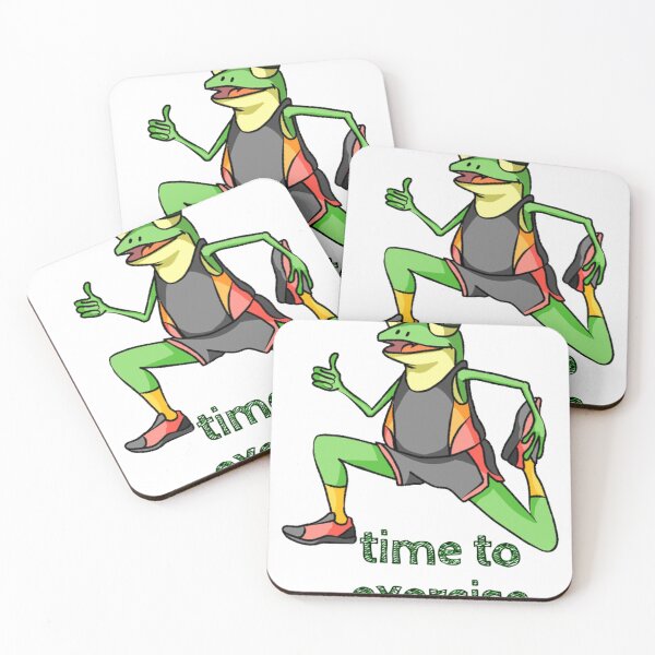Item preview, Time To Exercise Funny Fitness Frog Stretching Cartoon designed and sold by baresddeidago.