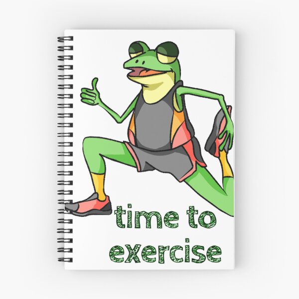 Item preview, Time To Exercise Funny Fitness Frog Stretching Cartoon designed and sold by baresddeidago.