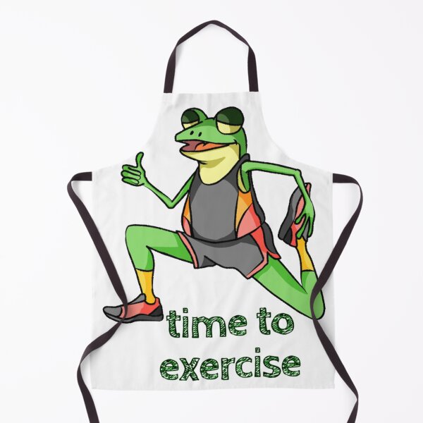 Item preview, Time To Exercise Funny Fitness Frog Stretching Cartoon designed and sold by baresddeidago.