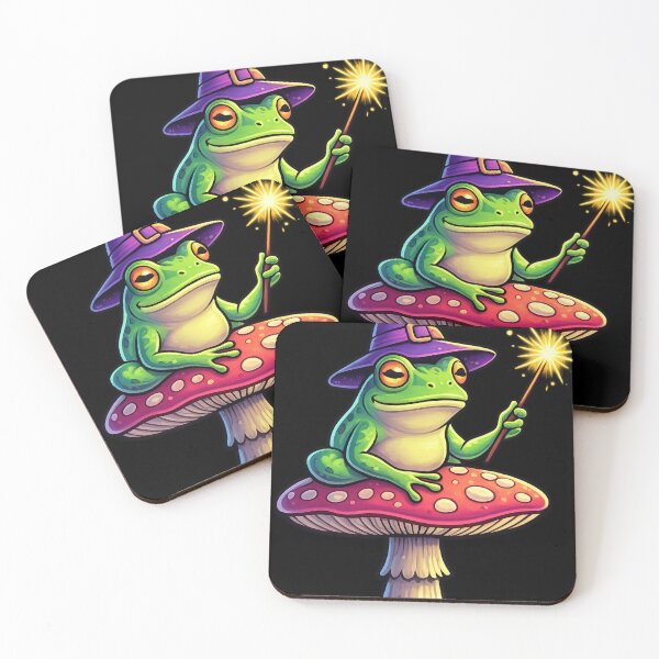 Item preview, Wizard Frog on Toadstool designed and sold by redsharkuk.