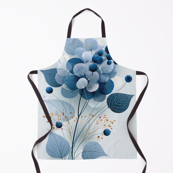 Item preview, Minimalist Blue Botanical Abstract Illustration designed and sold by SlowRegardArt.