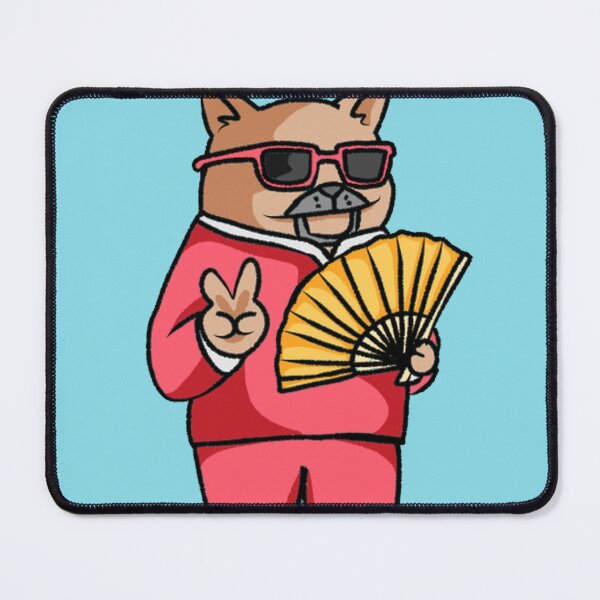 Item preview, Stylish Cats Cool Retro Cat in Red Tracksuit with Fan designed and sold by baresddeidago.