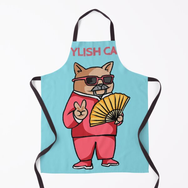 Item preview, Stylish Cats Cool Retro Cat in Red Tracksuit with Fan designed and sold by baresddeidago.