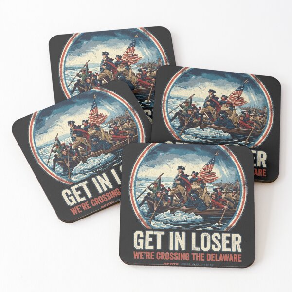 Item preview, Funny George Washington Crossing Delaware Get In Loser Meme designed and sold by AdyKurniawan.