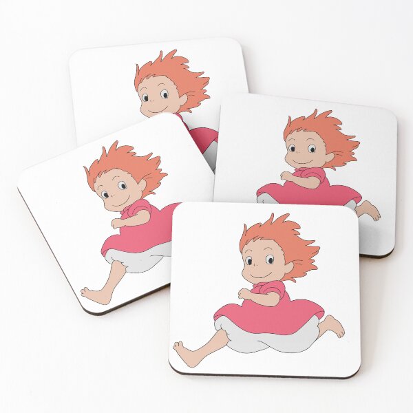 Item preview, Ponyo Cute Running Solo Poster Illustration designed and sold by Iska-Designs.
