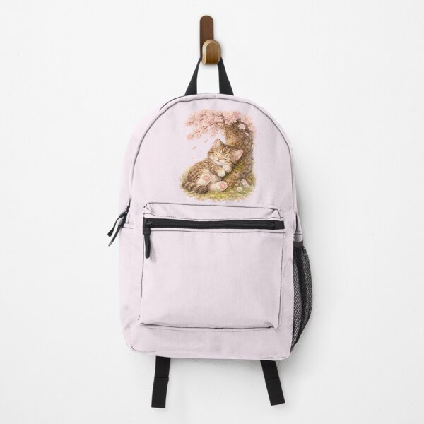Item preview, cat sleeping under a sakura tree designed and sold by PasoaPaso2025.