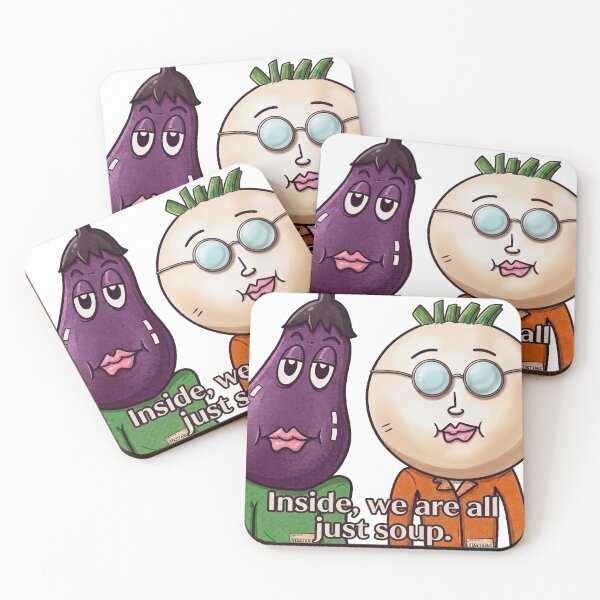 Item preview, Inside We Are All Just Soup - Vegetable Brothers Meme designed and sold by Surreal Characters & Cute Pups.