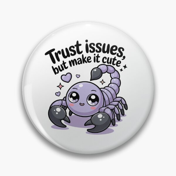 Item preview, Trust Issues But Make It Cute Kawaii Scorpion T-Shirt designed and sold by Cool-cat-art.