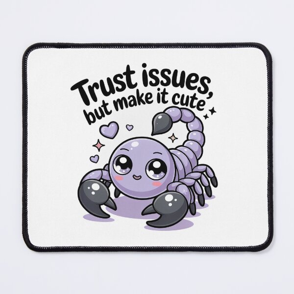 Item preview, Trust Issues But Make It Cute Kawaii Scorpion T-Shirt designed and sold by Cool-cat-art.