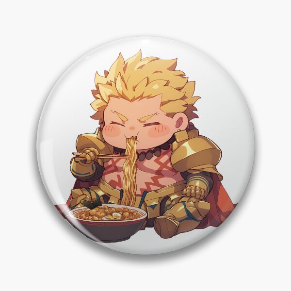 Item preview, Gilgamesh Fate Stay Night Chibi Ramen King designed and sold by mildaclairmo.