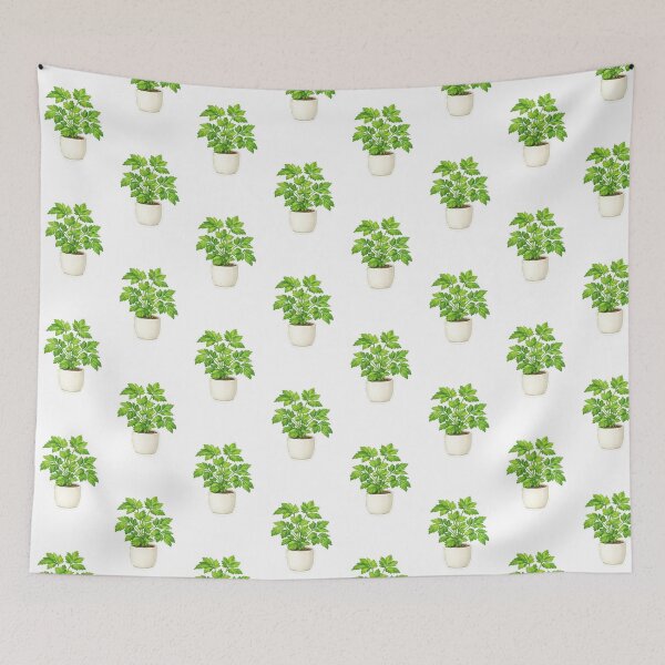 Item preview, Ashitaba Plant Minimalist in White Pot designed and sold by scicilysimonee.