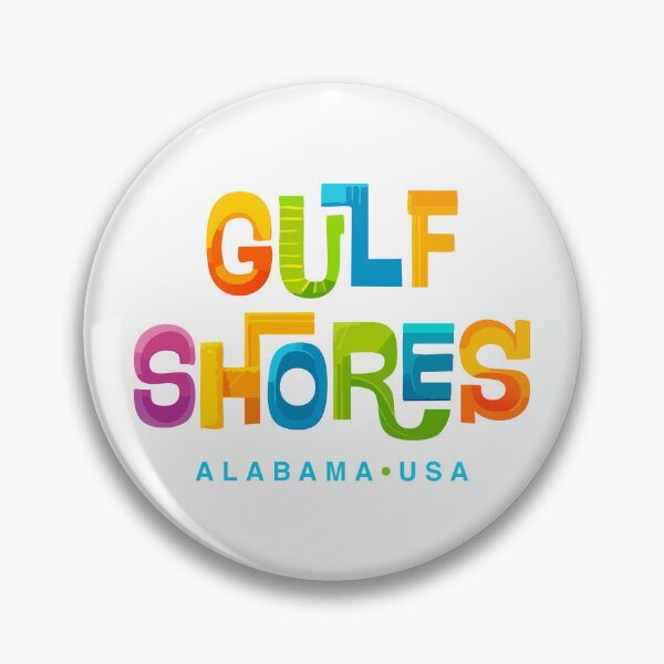 Item preview, Gulf Shores Alabama Mid-Century Typographic Design designed and sold by Futurebeachbum.
