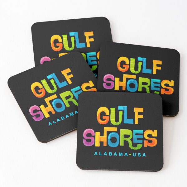 Item preview, Gulf Shores Alabama Mid-Century Typographic Design designed and sold by Futurebeachbum.