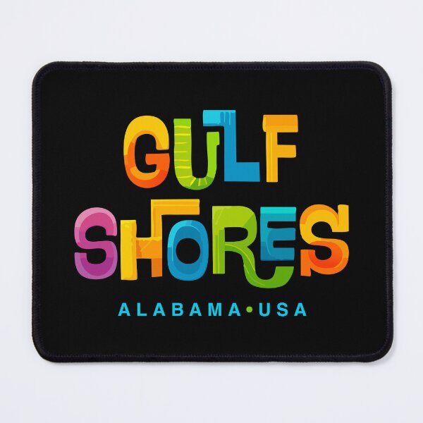 Item preview, Gulf Shores Alabama Mid-Century Typographic Design designed and sold by Futurebeachbum.