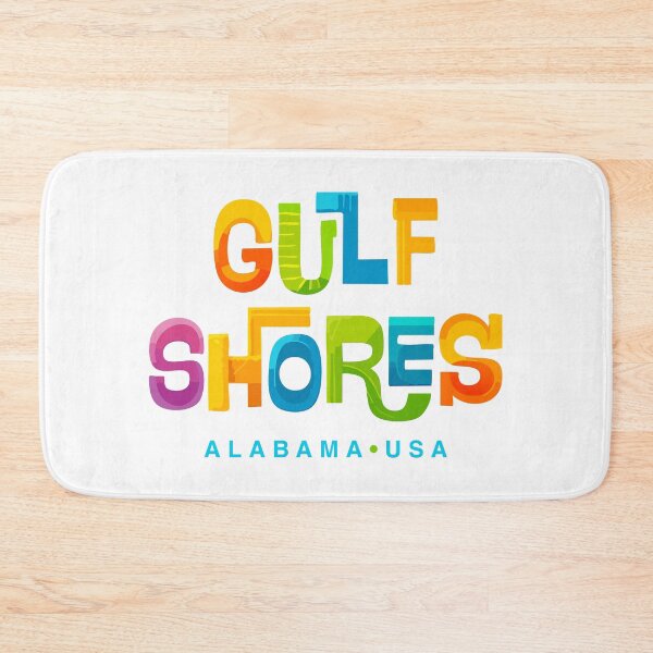 Item preview, Gulf Shores Alabama Mid-Century Typographic Design designed and sold by Futurebeachbum.