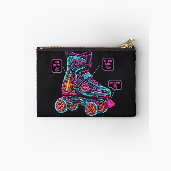 Item preview, Neon Cyberpunk Roller Skate Technical Schematic designed and sold by MarVan-Prints.